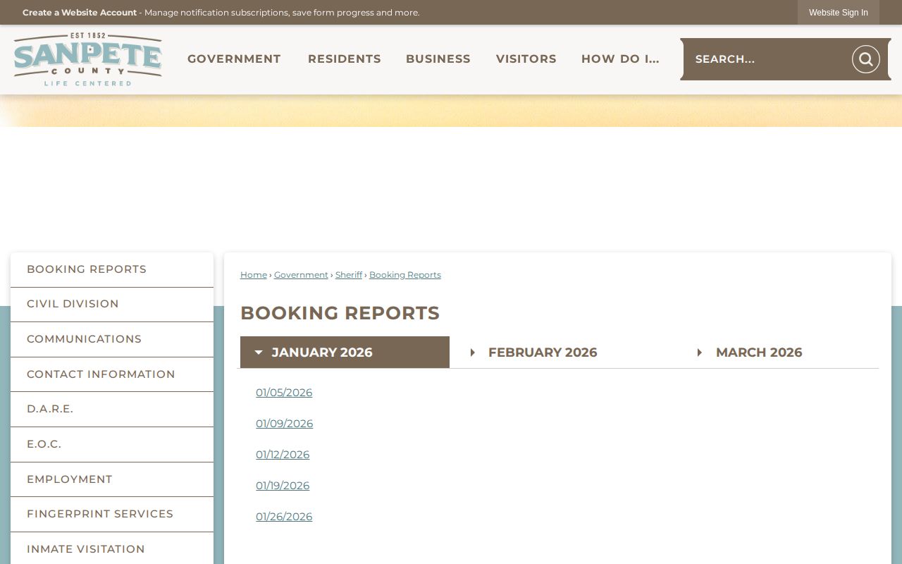 Sanpete County weekly booking report record archive